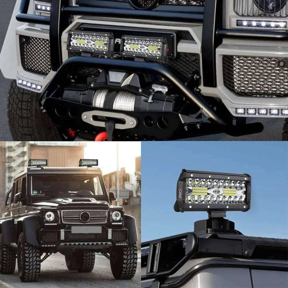 7 Inch LED Light Bar 240W Combo Beam Work Light-Bracket B