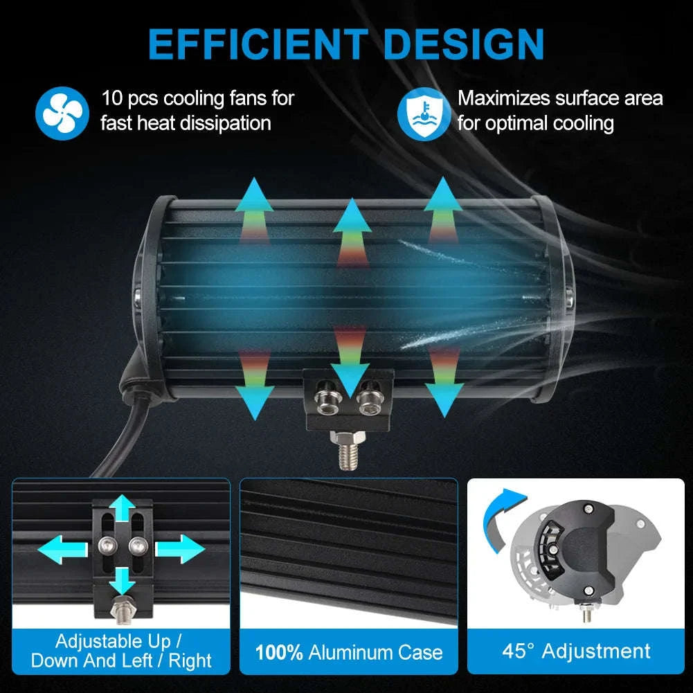 7 Inch LED Light Bar 240W Combo Beam Work Light-Bracket B