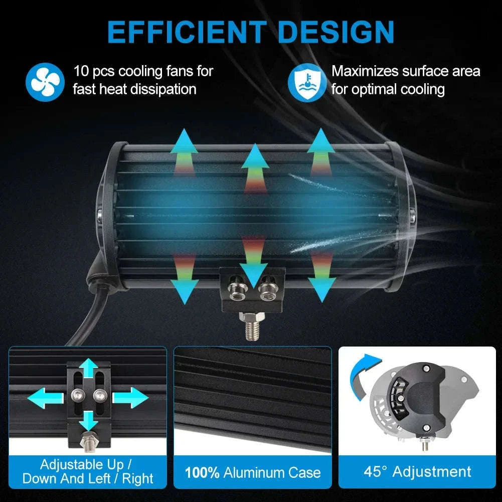 7 Inch LED Light Bar 240W Combo Beam Work Light-Bracket B