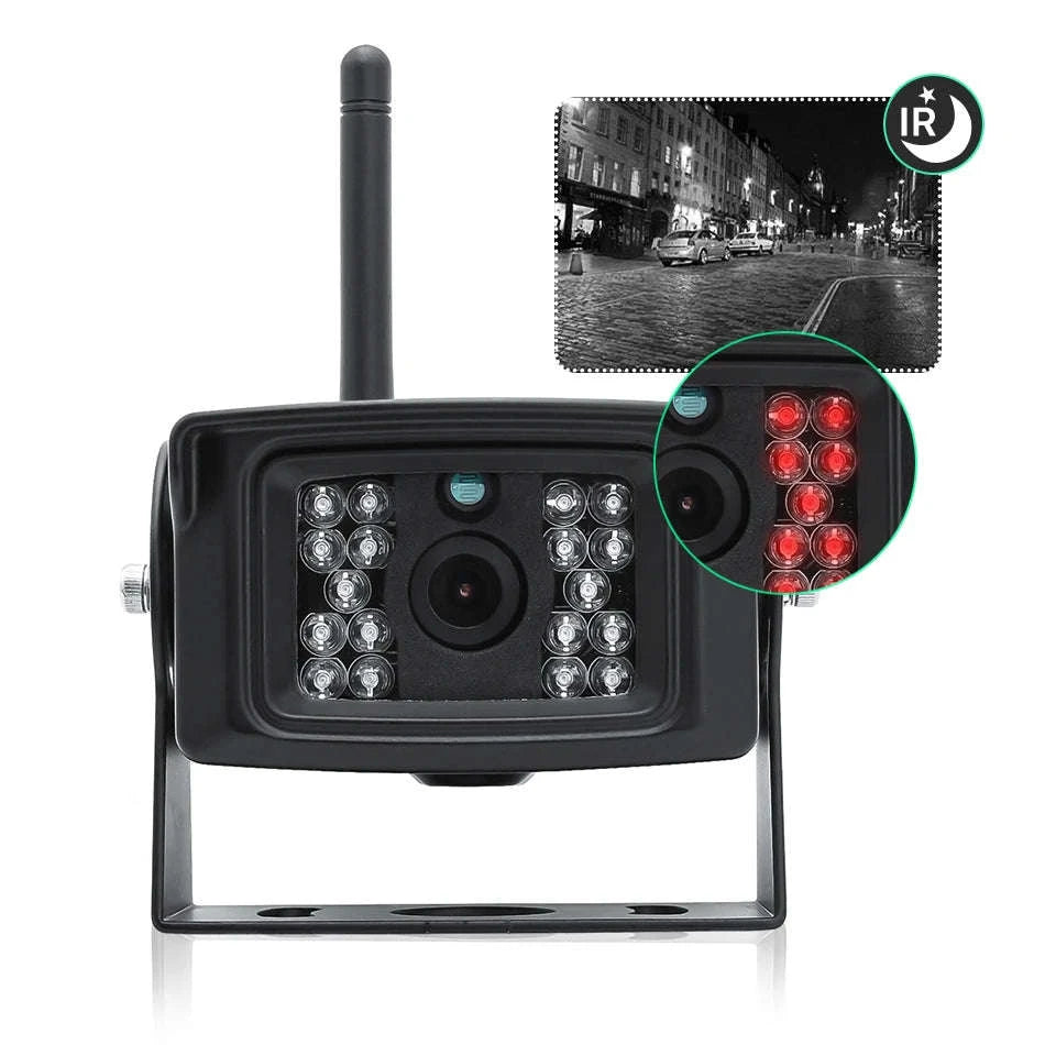 7 Inch Wireless Backup Camera Monitor with Night Vision-4 cameras add 128GB