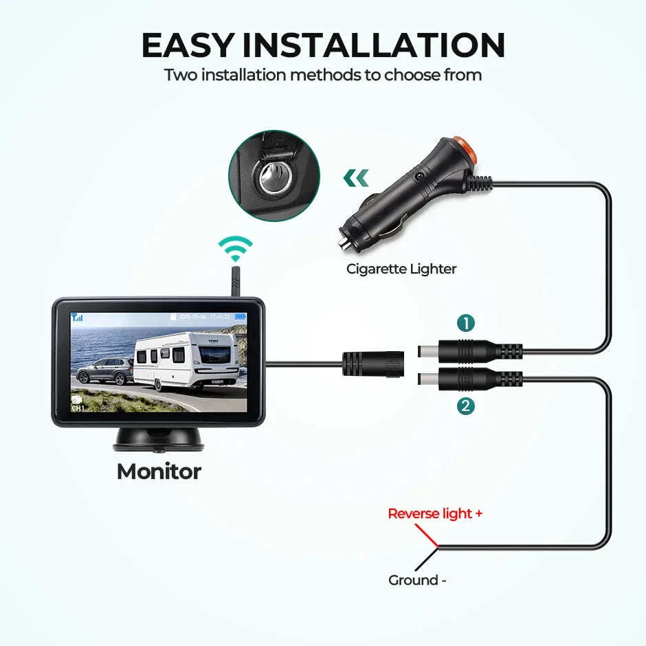 7'' Magnetic Solar Wireless DVR Camera-7Inch add 1Cam / NO SD Card