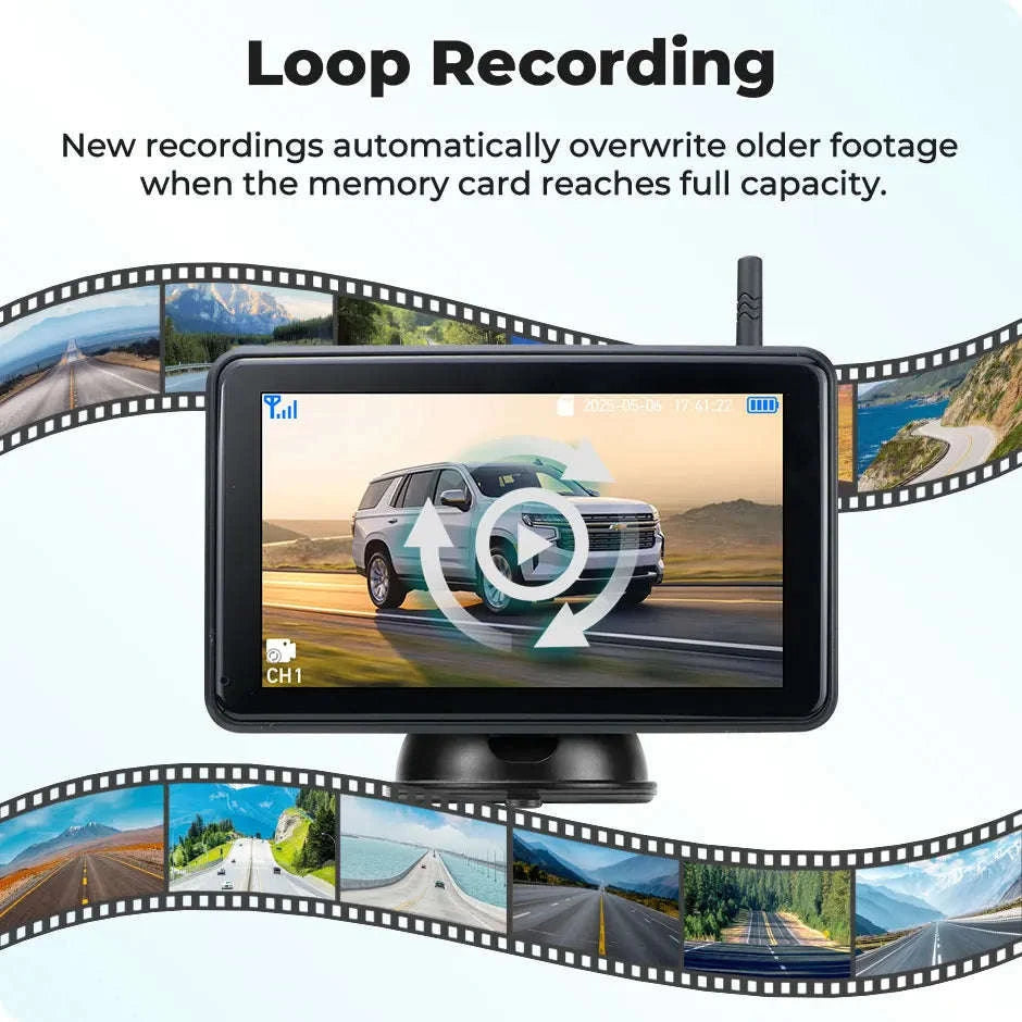 7'' Magnetic Solar Wireless DVR Camera-7Inch add 1Cam / NO SD Card