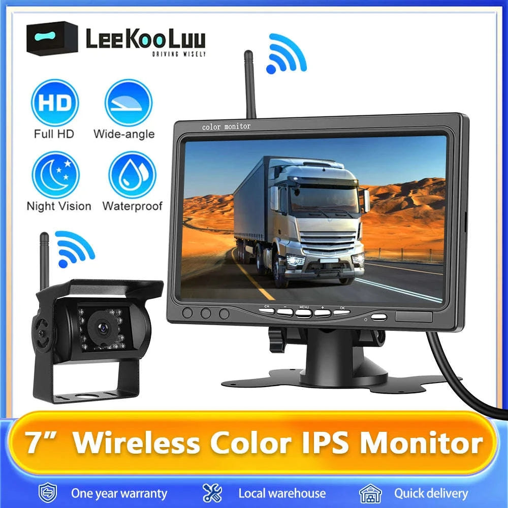 7" Wireless IPS Rear View Monitor and Backup Camera with BSD-Monitor with Camera / Germany