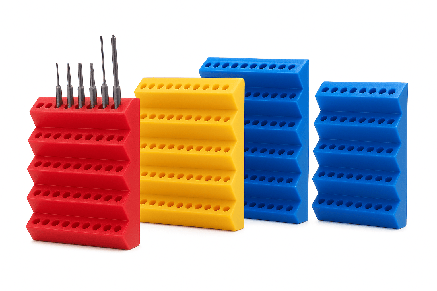 70-Slot Hex Bit Holder and Drill Bit Storage Organizer-Blue
