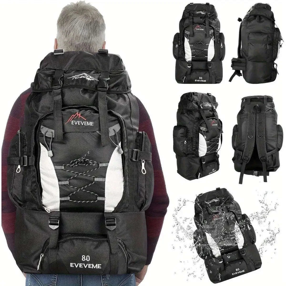 70L Outdoor Sports Backpack for Hiking, Camping and Travel-United States / Dark blue