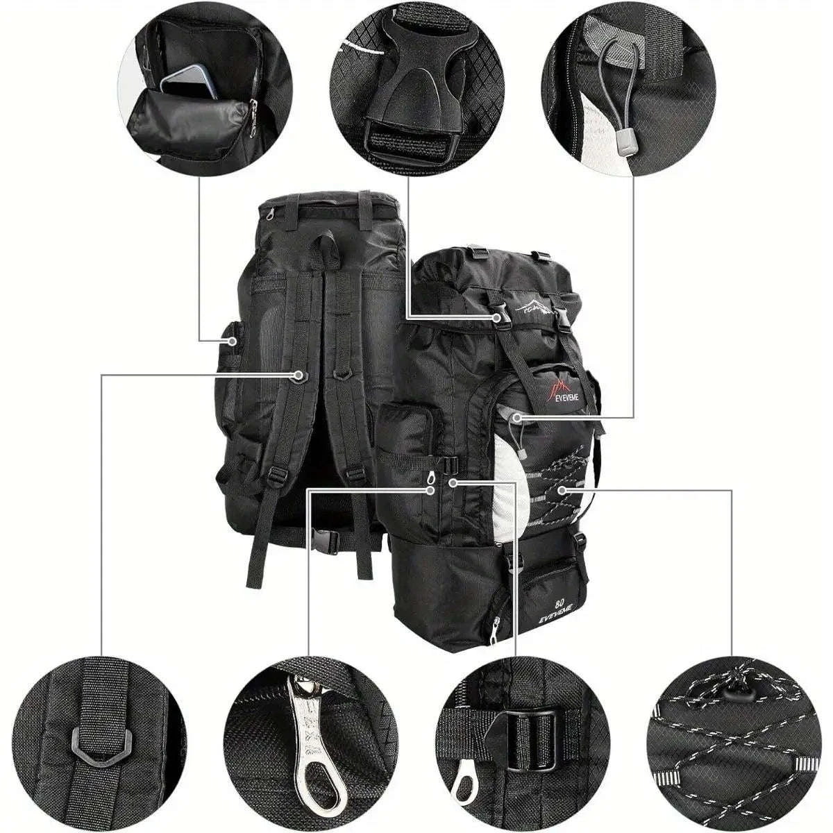 70L Outdoor Sports Backpack for Hiking, Camping and Travel-United States / Dark blue