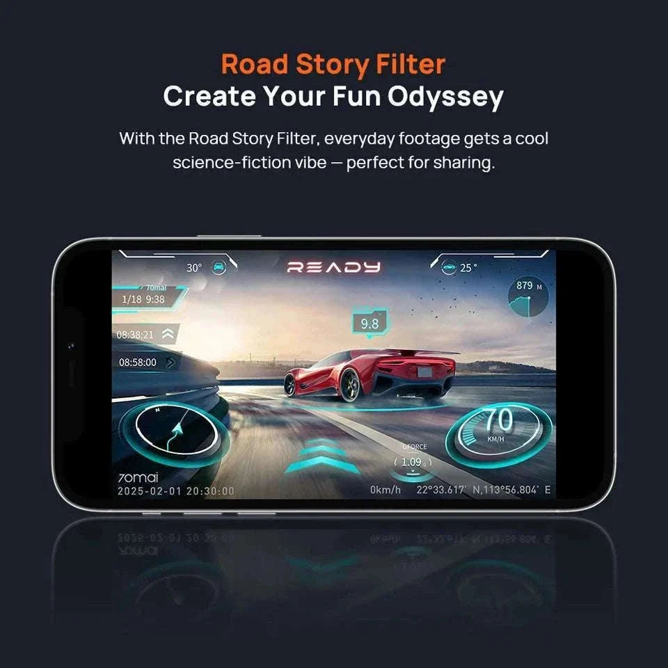 70mai A800SE 4K Dash Cam with GPS, ADAS & Voice Control-2-Channel n UP03 / Saudi Arabia / UHS-I U3 256GB
