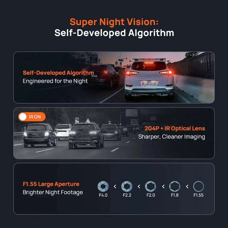 70mai A800SE 4K Dash Cam with GPS, ADAS & Voice Control-2-Channel n UP03 / Saudi Arabia / UHS-I U3 256GB