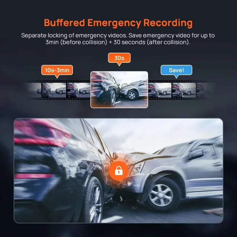 70mai A800SE 4K Dash Cam with GPS, ADAS & Voice Control-2-Channel n UP03 / Saudi Arabia / UHS-I U3 256GB