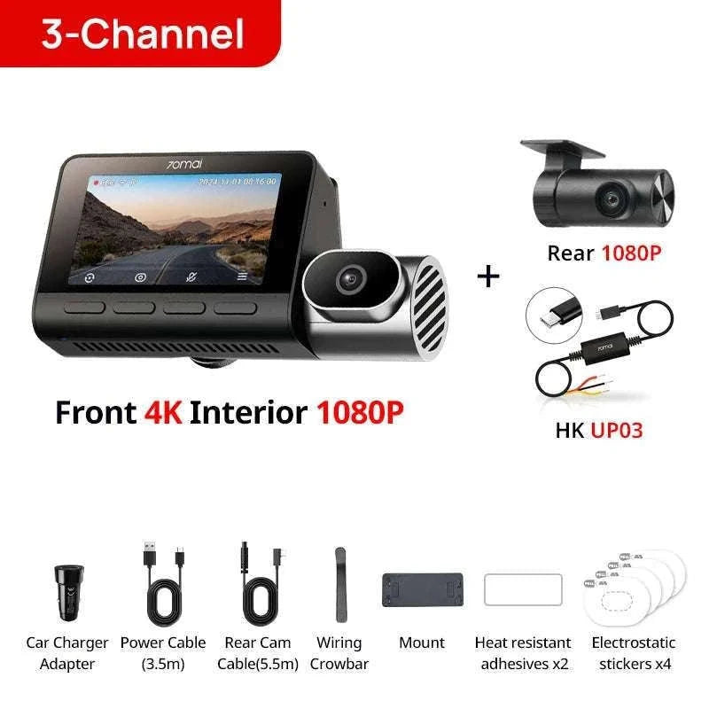 70mai T800 3-Channel 4K Dash Cam with HDR, GPS, 4G & WiFi 6-T800-41 n UP04 / Poland / UHS-I U3 512GB