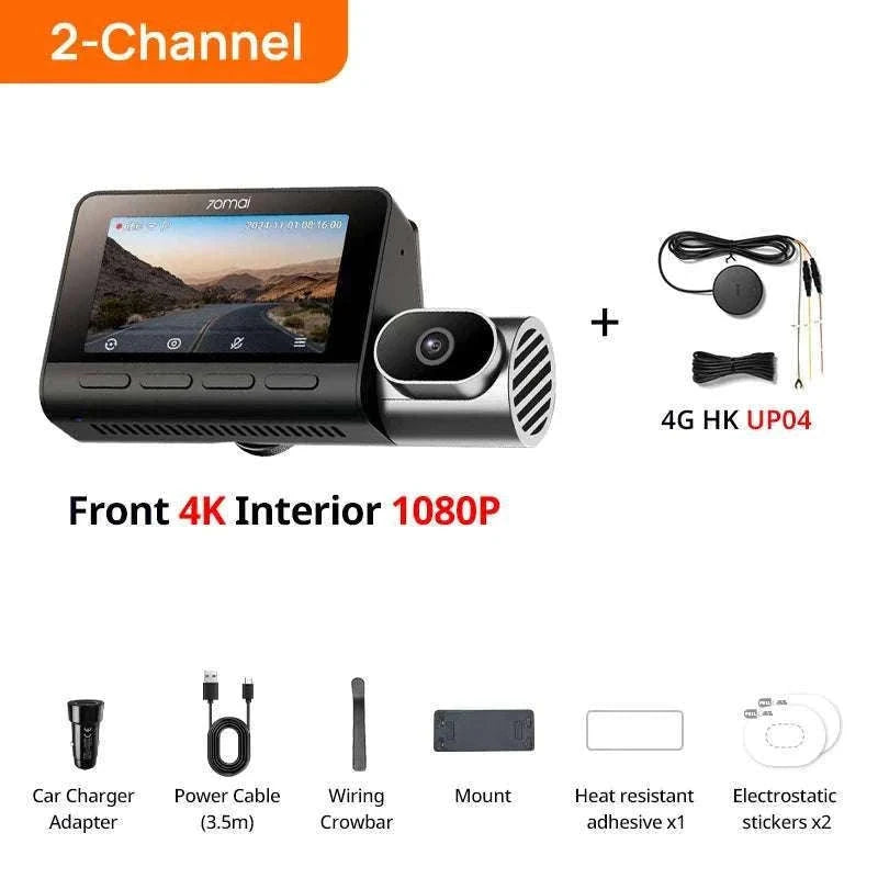 70mai T800 3-Channel 4K Dash Cam with HDR, GPS, 4G & WiFi 6-T800-41 n UP04 / Poland / UHS-I U3 512GB