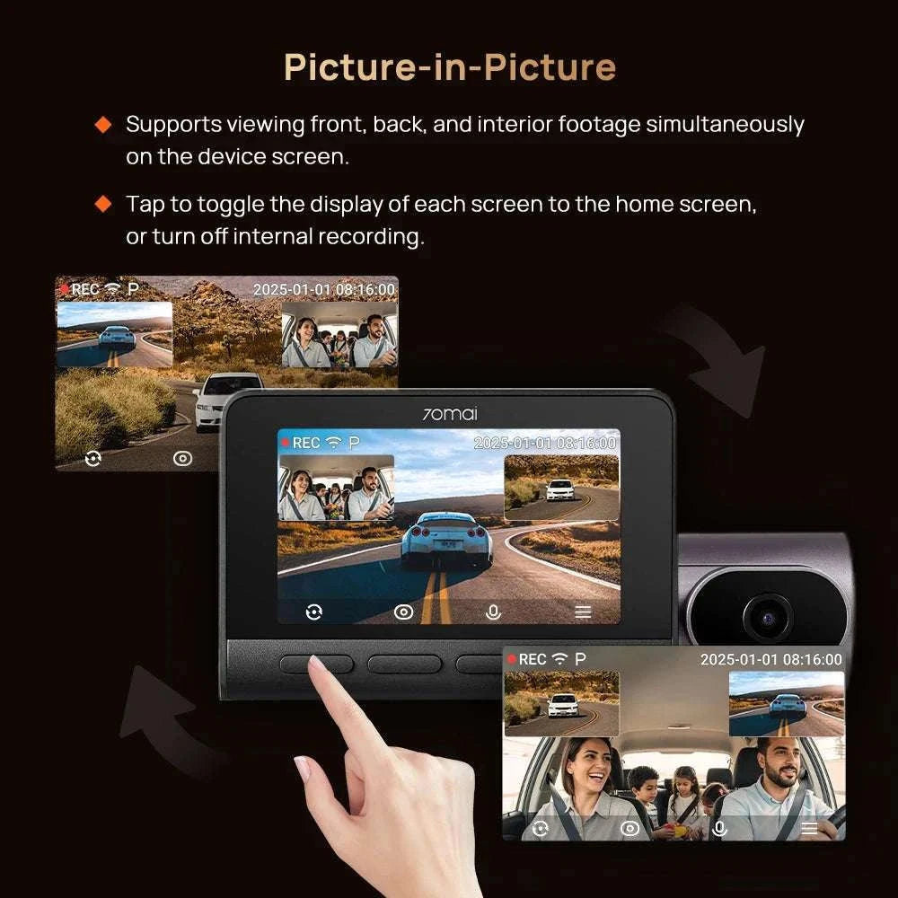 70mai T800 3-Channel 4K Dash Cam with HDR, GPS, 4G & WiFi 6-T800-41 n UP04 / Poland / UHS-I U3 512GB