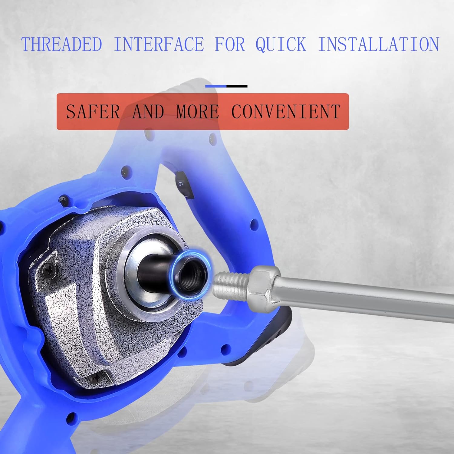 2600W Concrete Mixer Machine with Adjustable Paddle Mixing