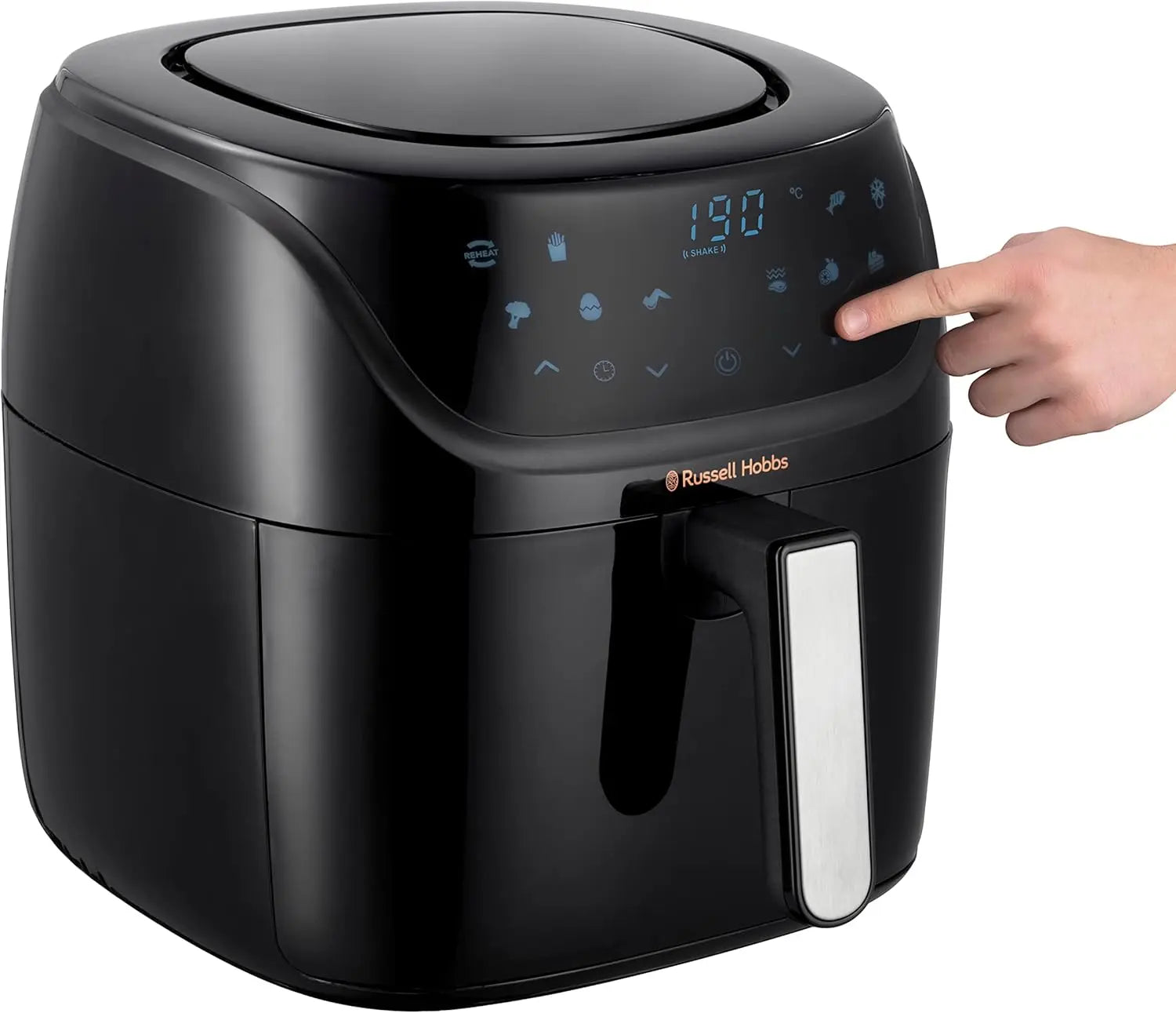 Russell Hobbs SatisFry 27170-56 Hot Air Fryer XXL 8L Rapid AirFryer Compact Housing 7 Cooking Functions 10 Programmes Dishwasher Safe Max 220 °C Fryer without Oil, Grilling, Baking, Roasting - Spy-shop.com