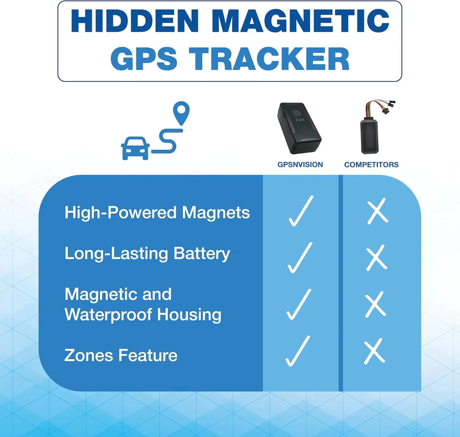 Magnetic Car GPS Tracker - Portable Hidden GPS Tracking Device for Vehicles | Real-Time, Full Global Coverage, 1-Month Battery Life - Spy-shop.com