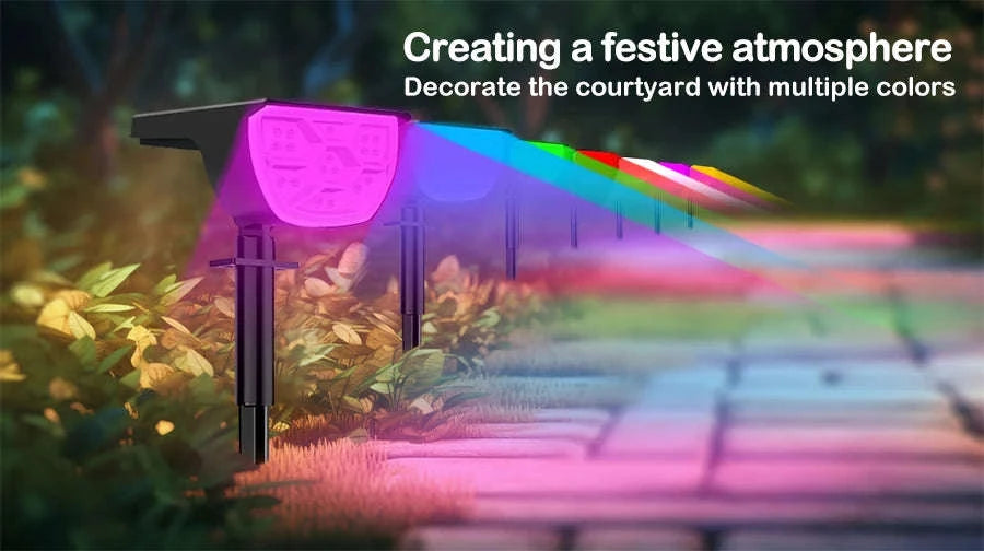 72/68 LED Solar Landscape Lights Outdoor Waterproof Spotlights-56LED Warm White / 1PC