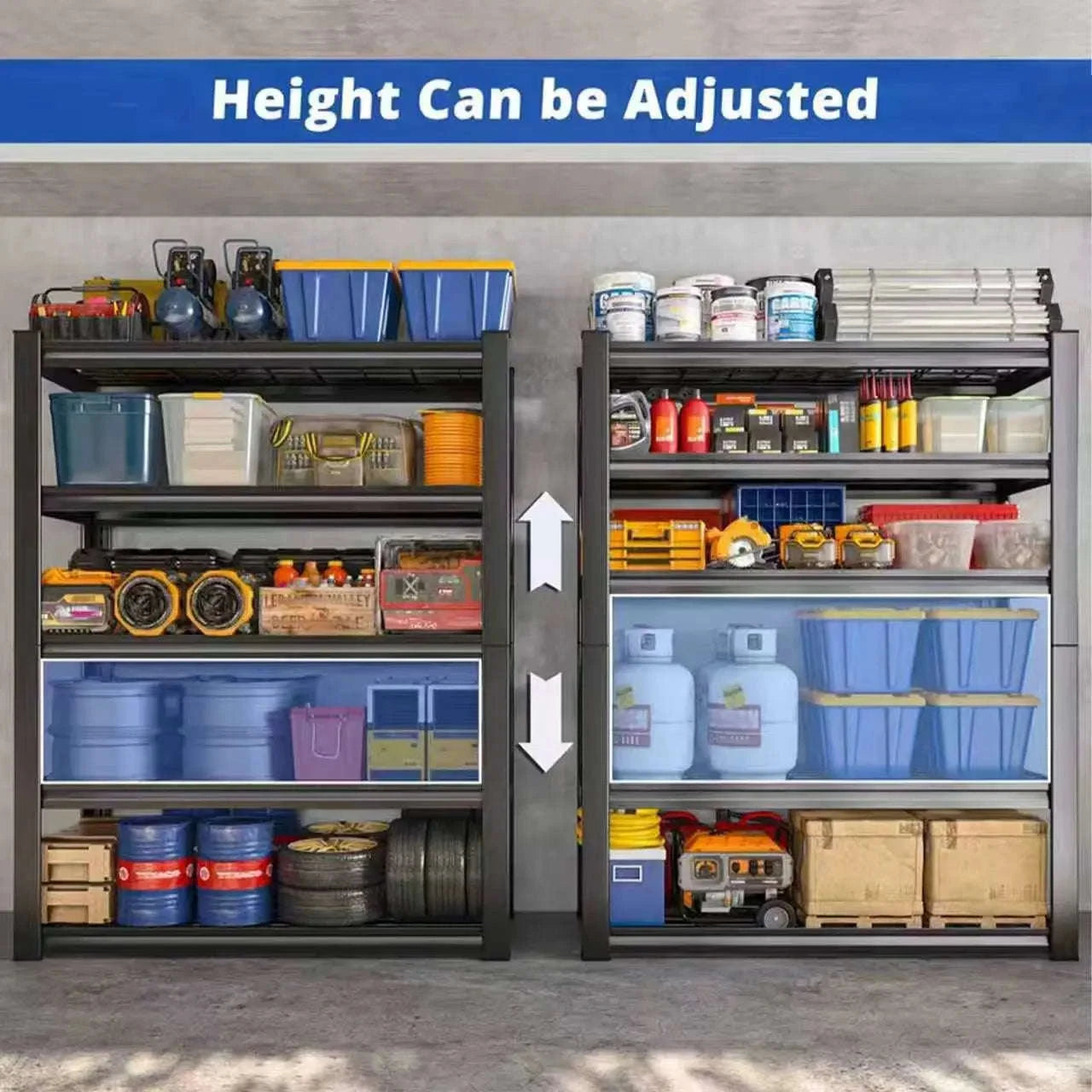 72" Adjustable Metal Storage Rack Double Layer Utility Shelving-High Quality 72H / United States