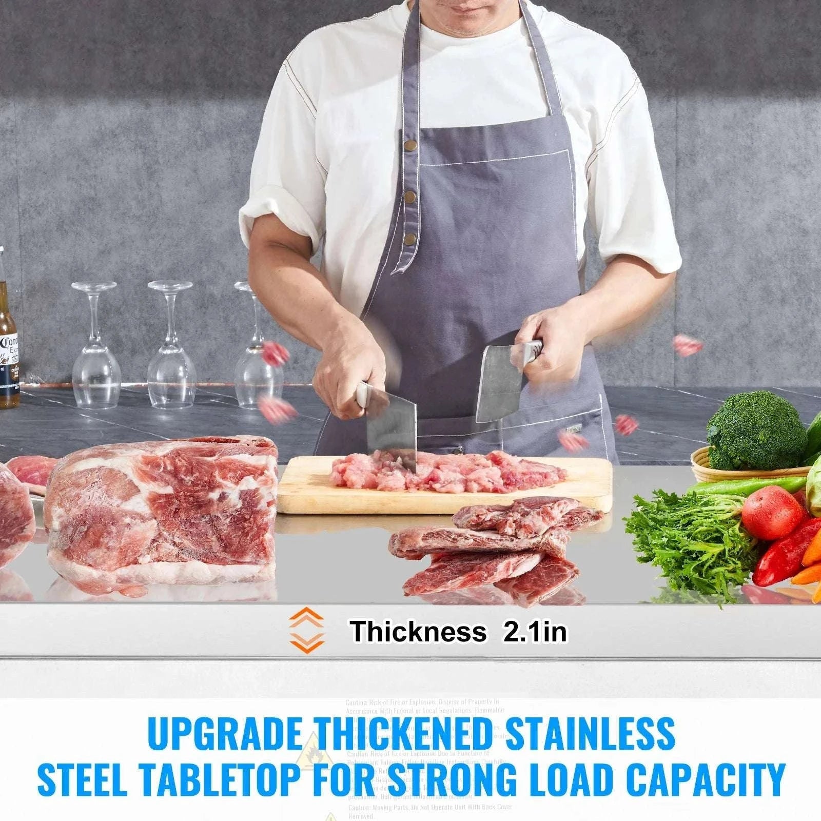 72" Commercial Sandwich Prep Table Fridge 20 Cu.Ft Stainless Steel-20cu.ft 72 inch / United States