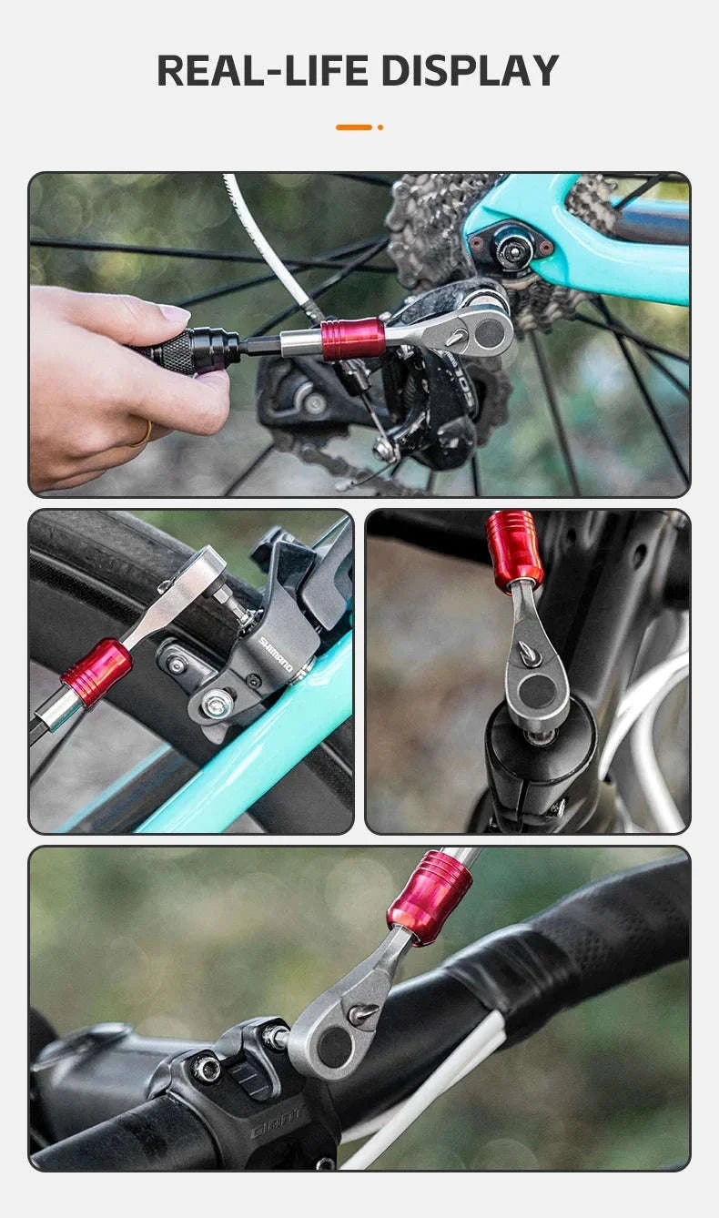 72 Tooth Bike Ratchet Wrench Tool Set Lightweight Repair Kit-43210049001