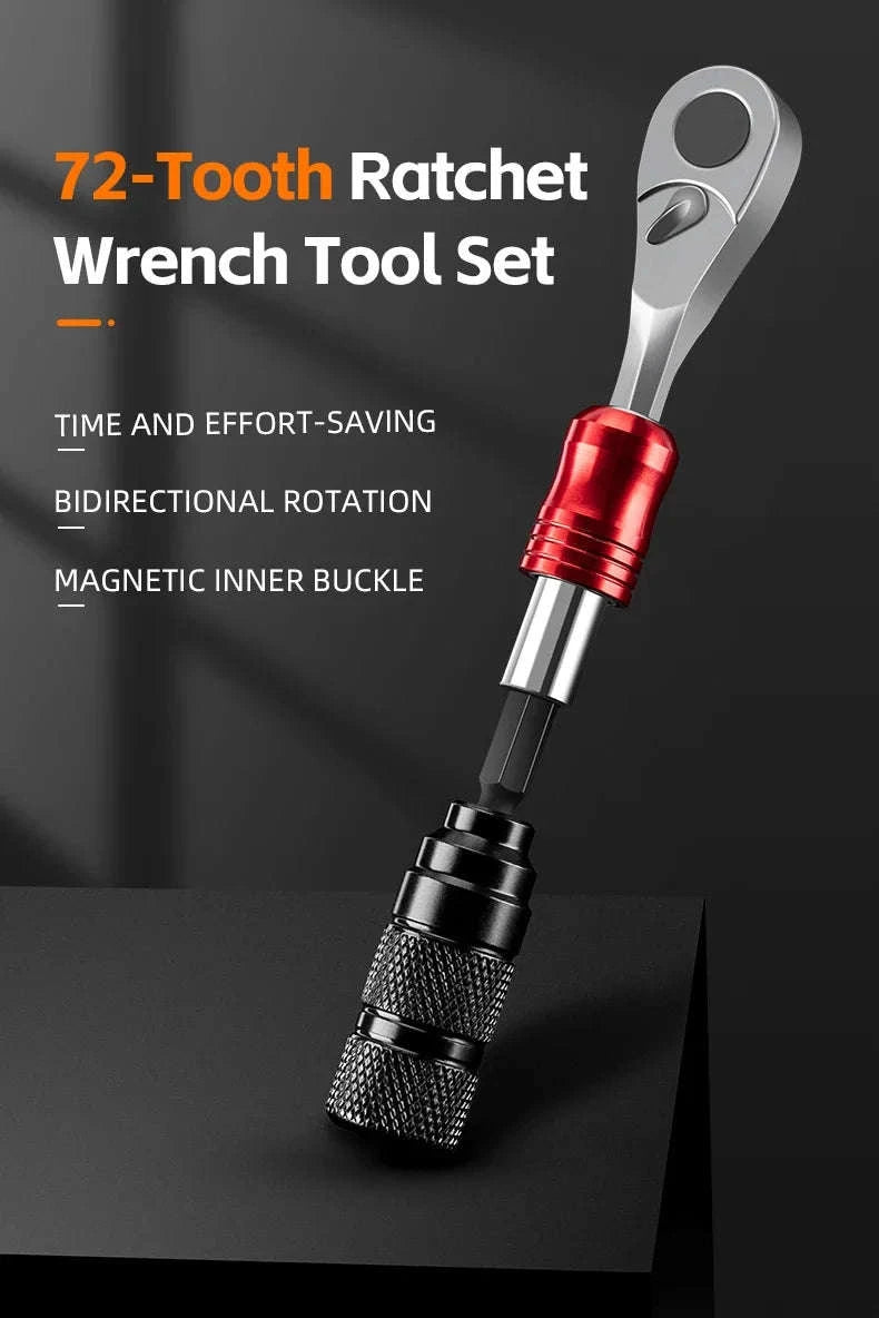 72 Tooth Bike Ratchet Wrench Tool Set Lightweight Repair Kit-43210049001