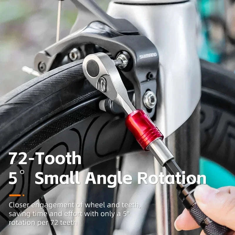 72 Tooth Bike Ratchet Wrench Tool Set Lightweight Repair Kit-43210049001