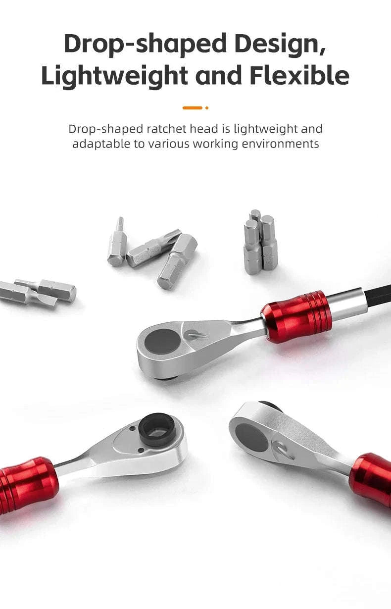 72 Tooth Bike Ratchet Wrench Tool Set Lightweight Repair Kit-43210049001