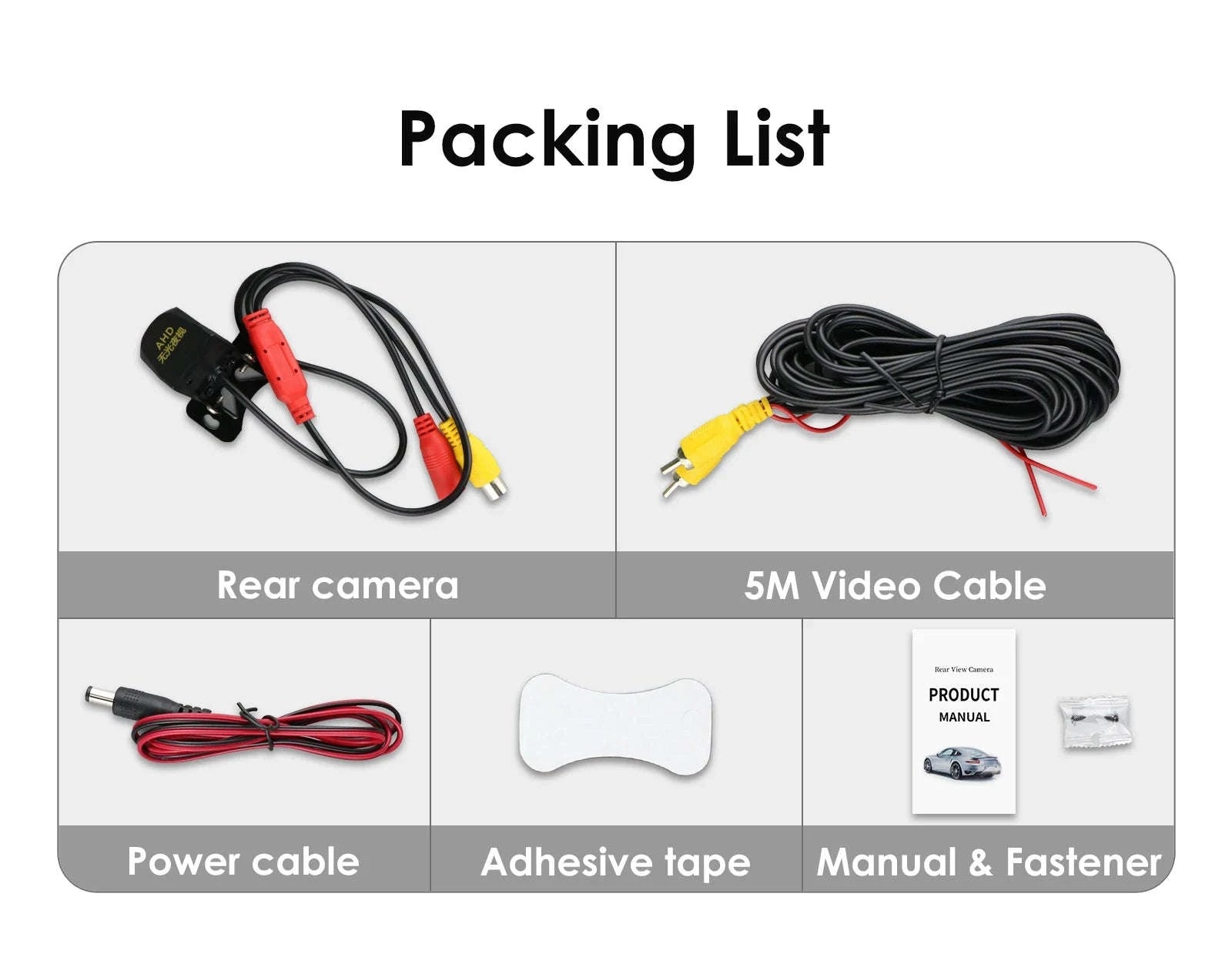 720P/1080P AHD Rear View Camera Wide Angle Waterproof Night Vision-AHDC6 (720P) / spain