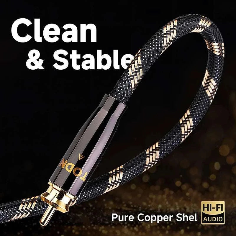 75 Ohm Digital Coaxial RCA Audio Cable for HiFi & Subwoofer Systems-1.5m