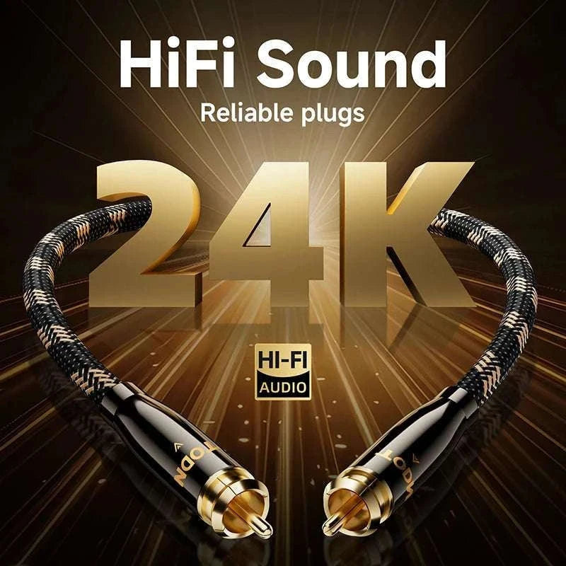 75 Ohm Digital Coaxial RCA Audio Cable for HiFi & Subwoofer Systems-1.5m