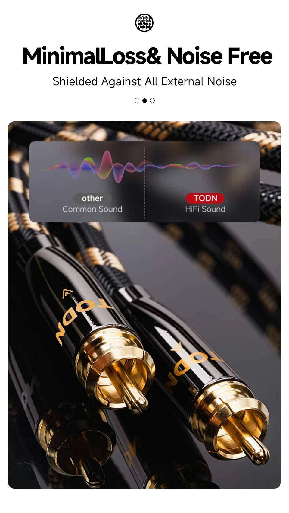 75 Ohm Digital Coaxial RCA Audio Cable for HiFi & Subwoofer Systems-1.5m