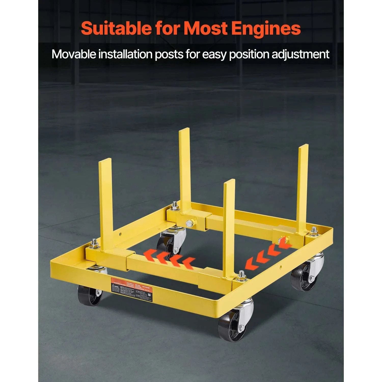 750 lbs Engine Stand with Swivel Casters for Stable Repair Work-