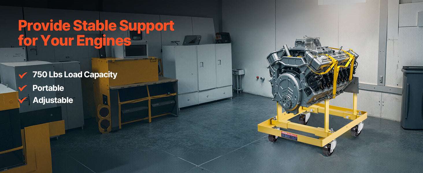 750 lbs Engine Stand with Swivel Casters for Stable Repair Work-Adjustable / spain