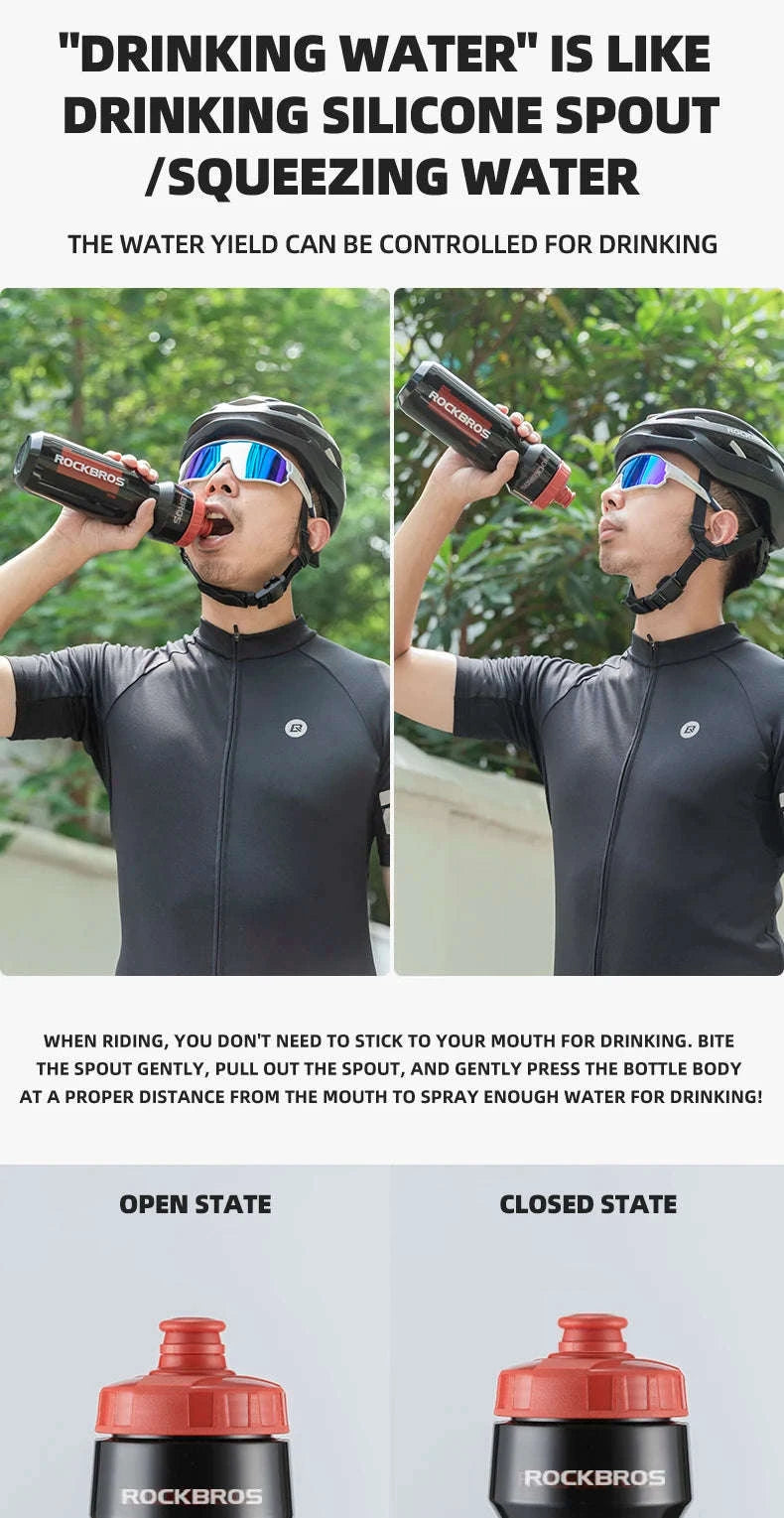 750ml Bicycle Water Bottle Leak-Proof Sports Cycling Drink Bottle-DCBT69BR