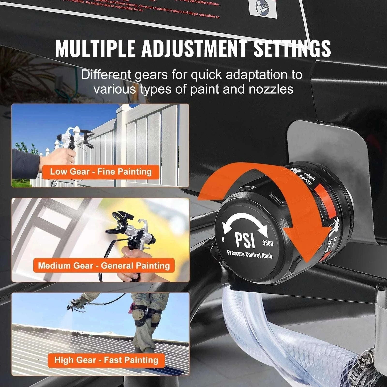 750W/950W Airless Paint Sprayer 3000 PSI High Pressure System-750W / United States