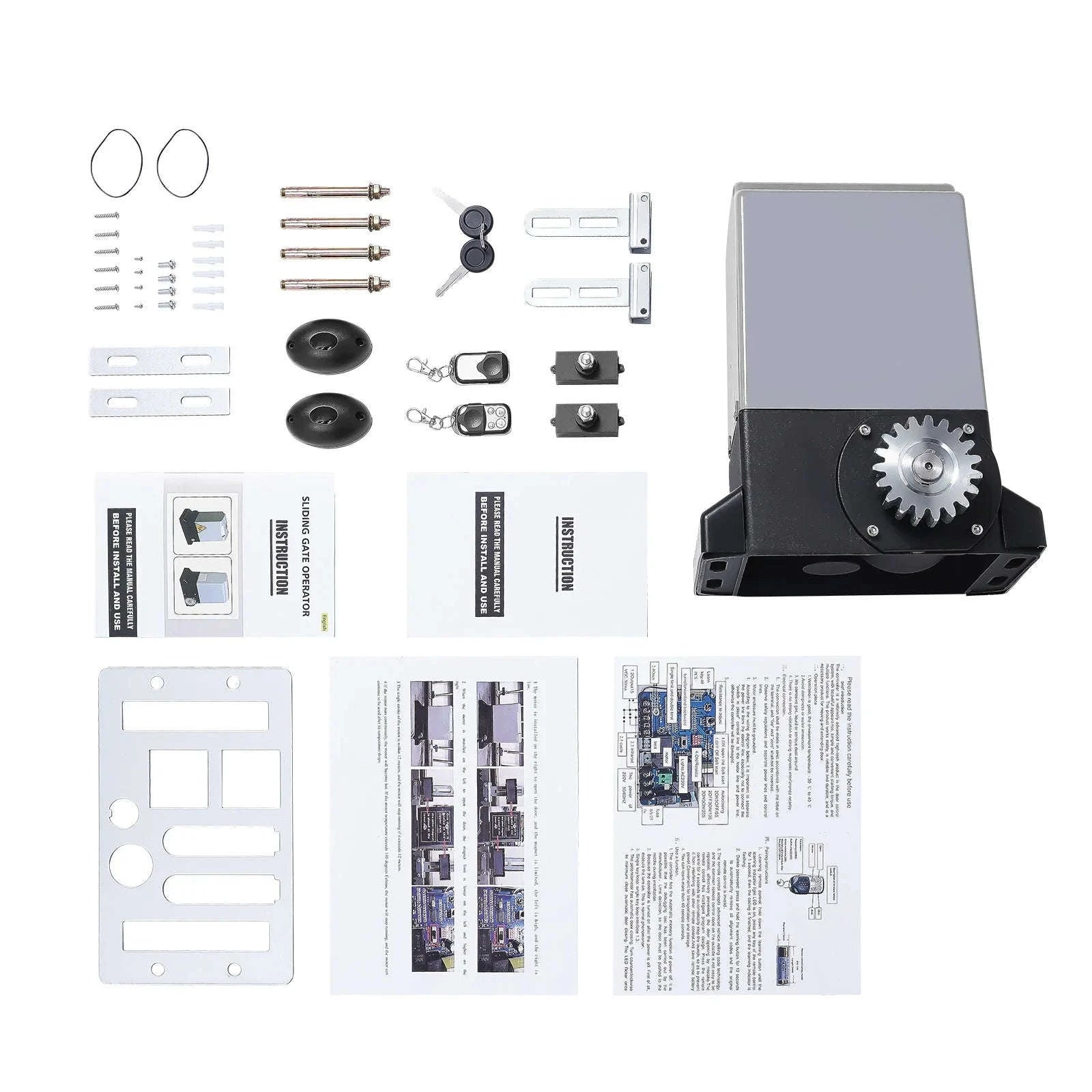 750W Sliding Electric Gate Opener with Remote Control-GERMANY