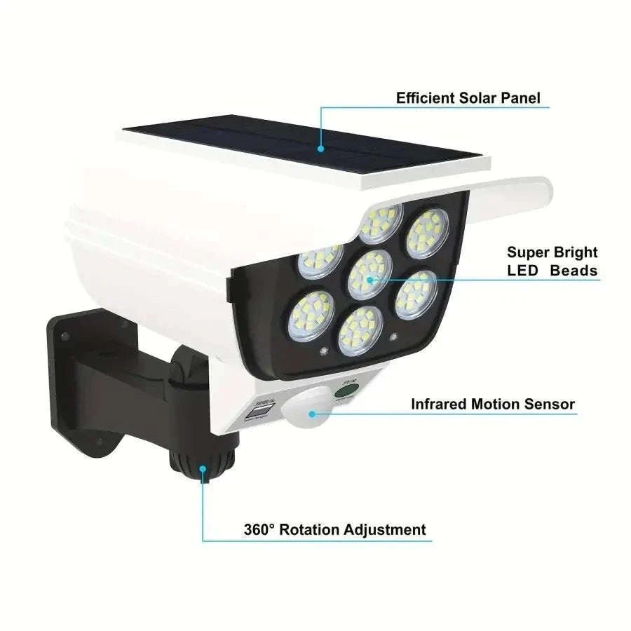 77 LED Outdoor Motion Sensor Solar Security Light-No remote-2 Kits