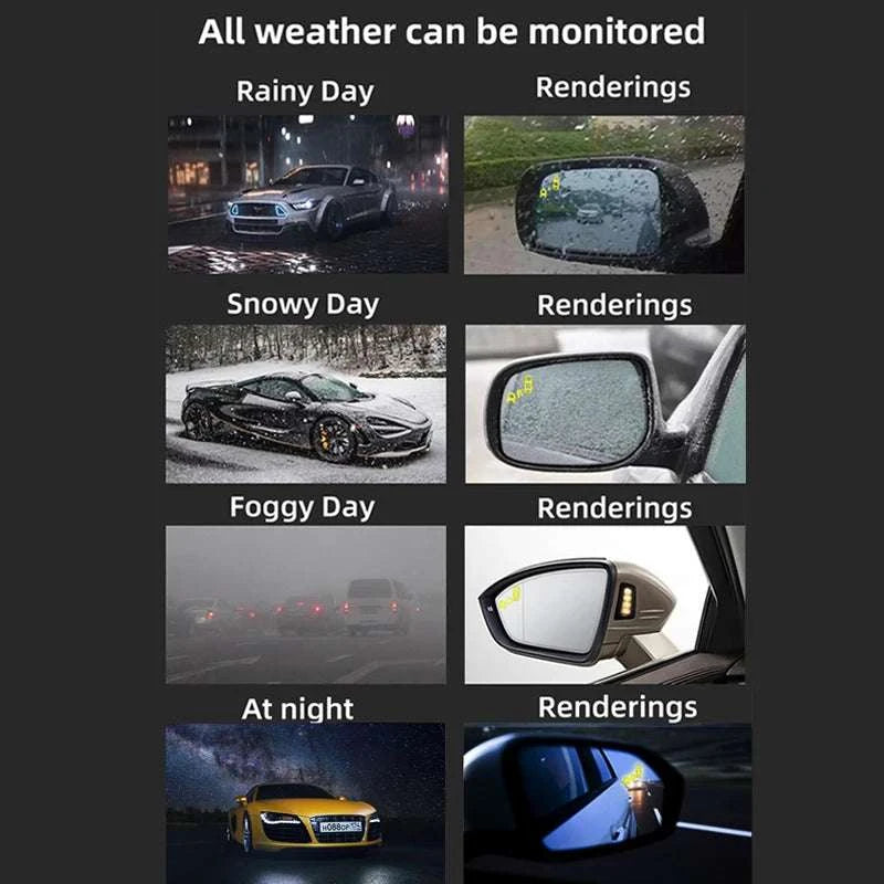 77GHz Radar Blind Spot Detection System for Safer Lane Changes-24G monochrome  D4