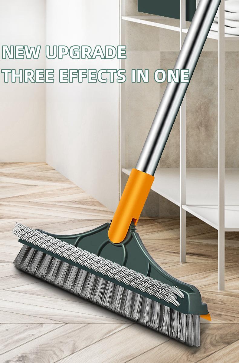 3 In 1 Cleaning Brush Cleaner Brush For Cleaning Bathroom Brush With Long Handle Rotating Floor Brush Crevice Brush 