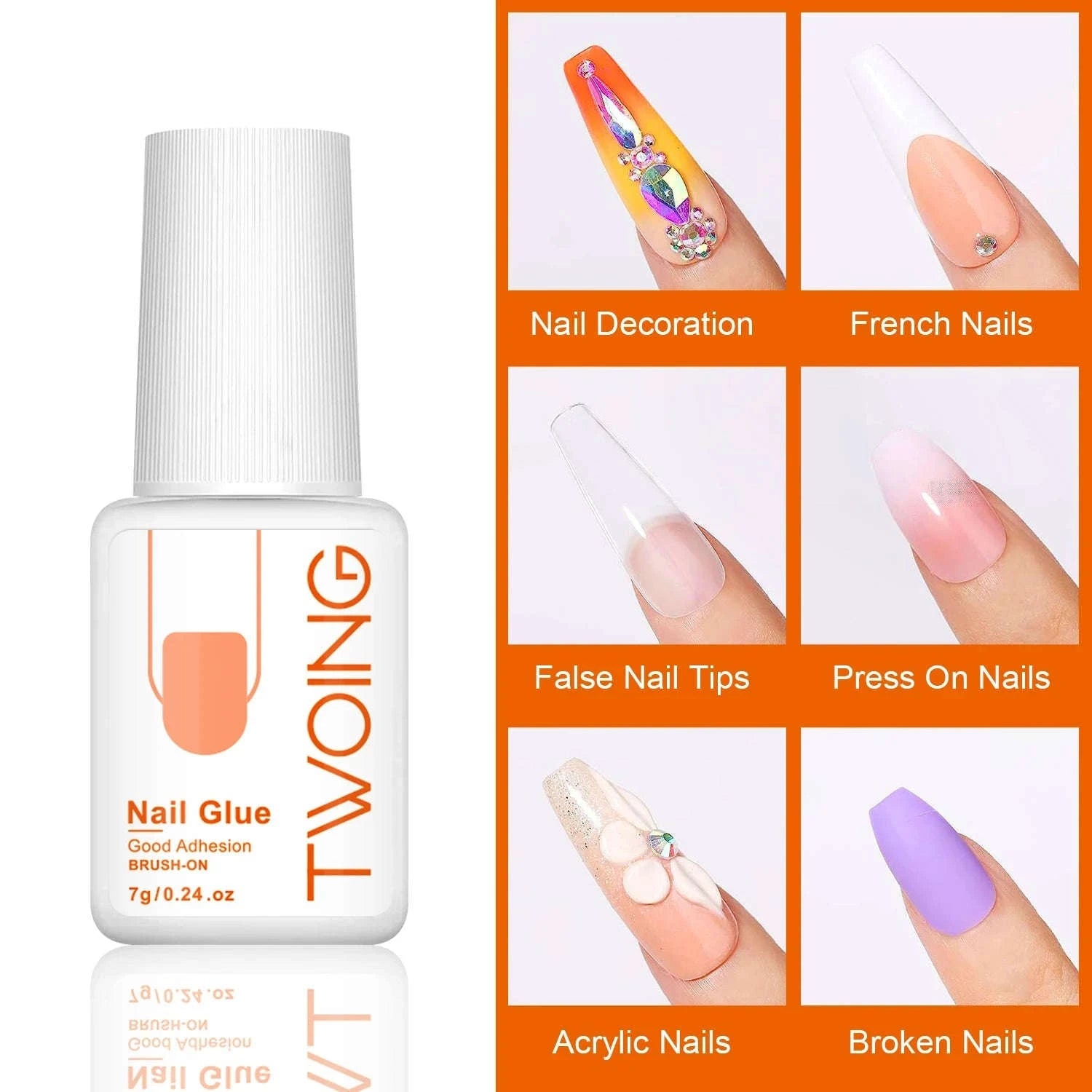 7g Super Strong Nail Glue – False Nail Adhesive-Nail Glue Set / CHINA