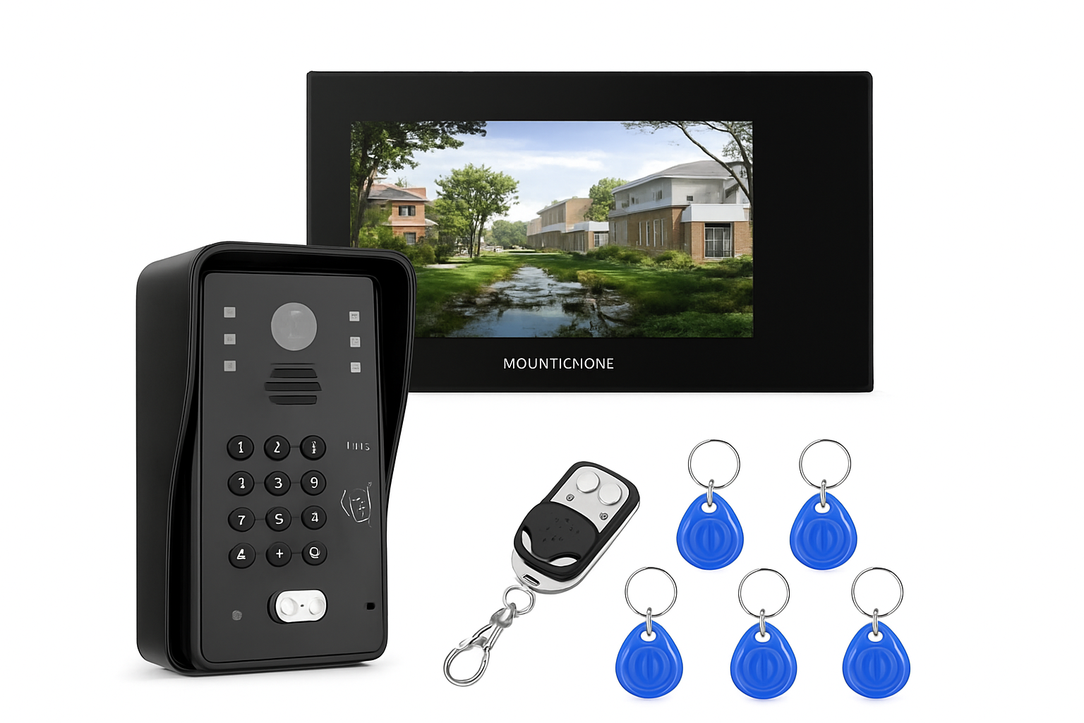 7-Inch Video Door Phone Intercom with RFID Access and Night Vision
