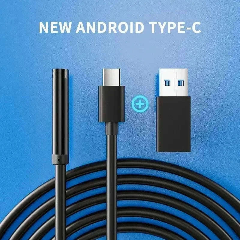 7mm USB-C Endoscope Camera IP67 Waterproof with LED for Android & PC-7mm Soft Cable / 1.5m