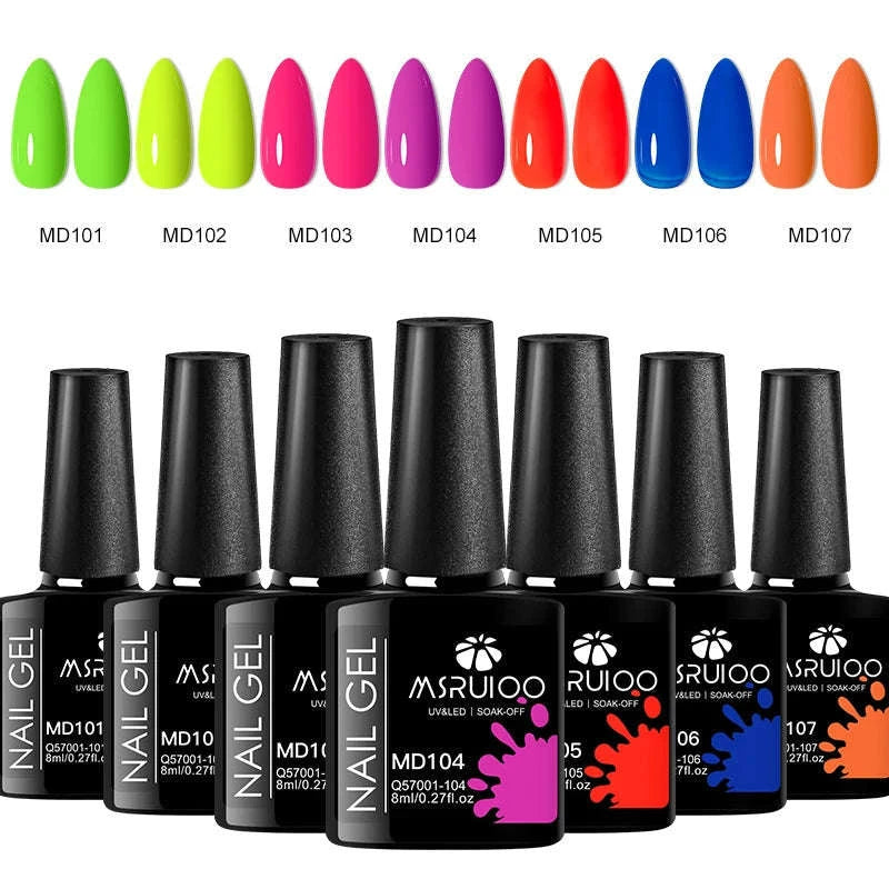 7PC Nail Gel Polish Set – DIY Nail Art Design Kit-ZH26023