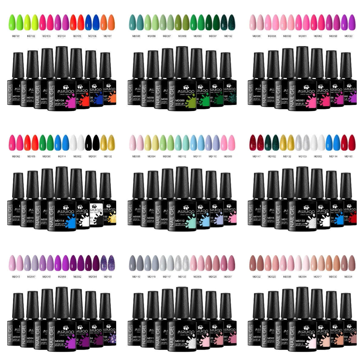 7PC Nail Gel Polish Set – DIY Nail Art Design Kit-ZH26023