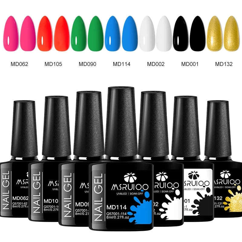 7PC Nail Gel Polish Set – DIY Nail Art Design Kit-ZH26023