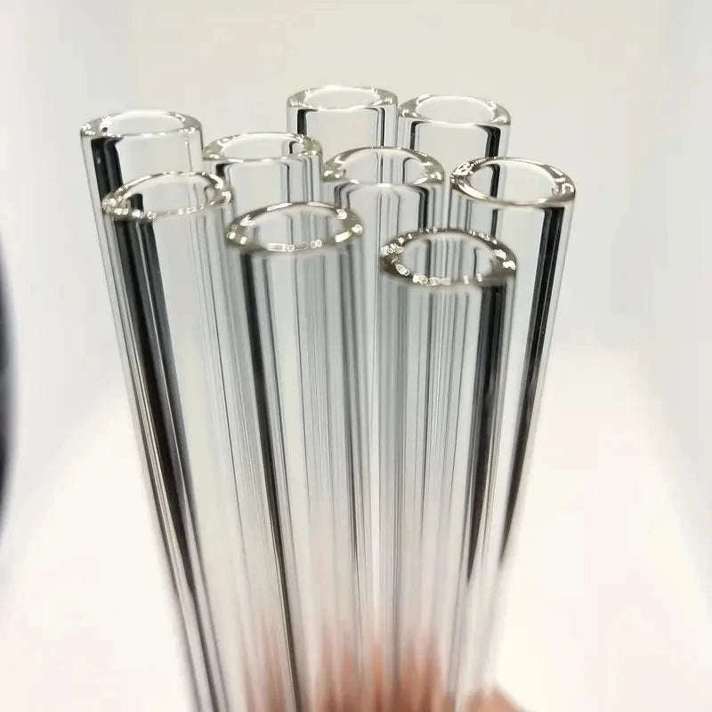 7pcs 4-Inch Borosilicate Glass Tubes with Bubble End Straws-United States
