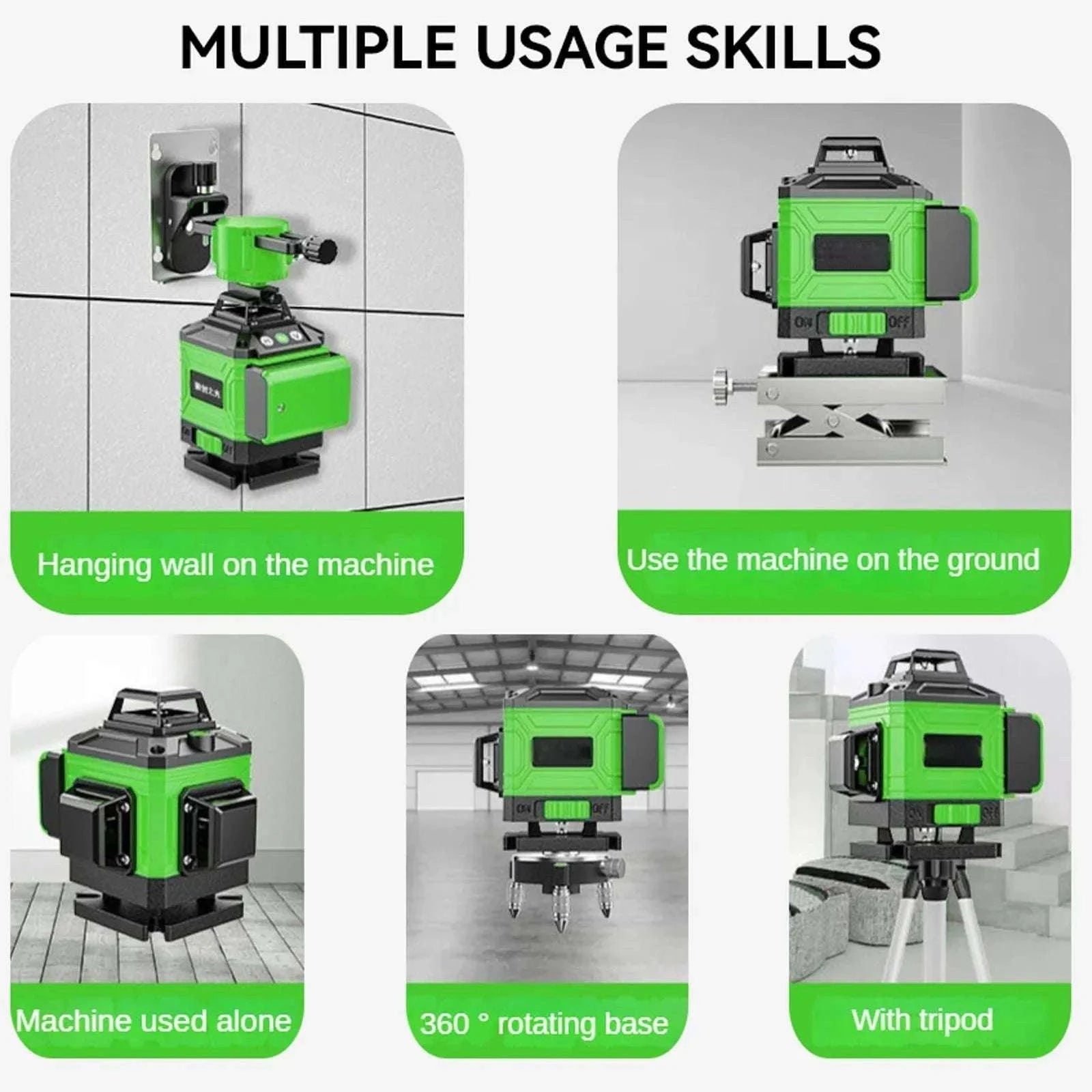 8/12/16 Lines Laser Level with Self-Leveling Tripod-16 line / Poland