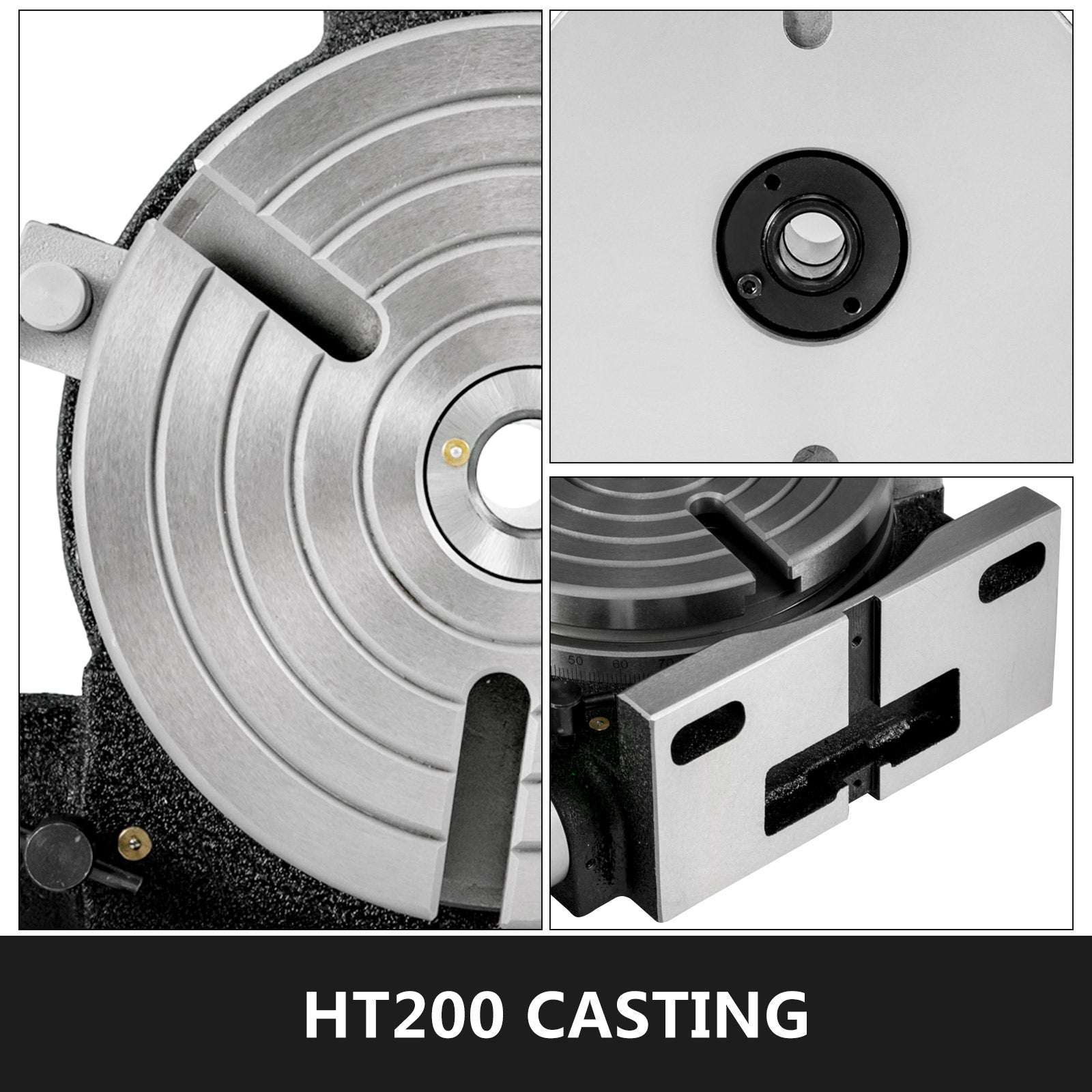 8" 200mm Milling Rotary Table Horizontal Vertical MT3 360° Precision-8-inch 4-slot / GERMANY
