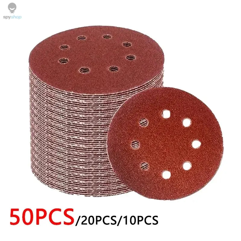 8 Hole 125mm Sandpaper Woodworking Metal Grinding Disc Abrasive Polishing Tool 40/1000/2000 Grit Sanding Discs 