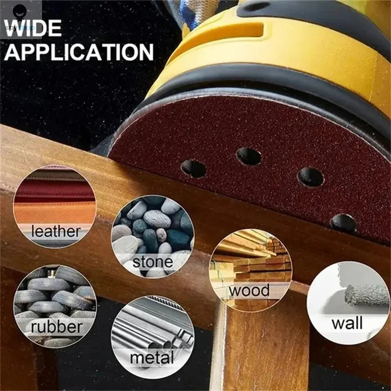 8 Hole 125mm Sandpaper Woodworking Metal Grinding Disc Abrasive Polishing Tool 40/1000/2000 Grit Sanding Discs 