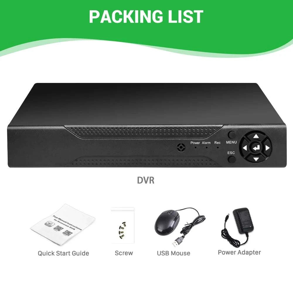 8 Channel H.265 DVR Recorder for CCTV System with Motion Detection-United States / 8CH / US Plug